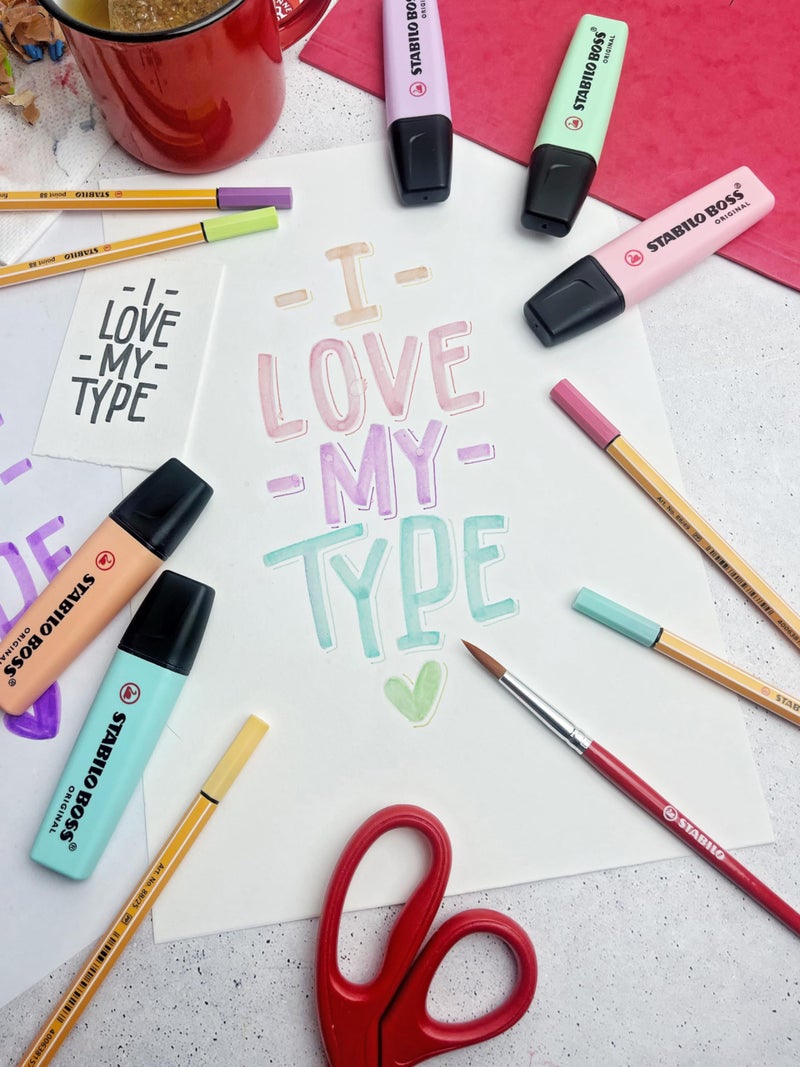 ستابيلو هايلايتر STABILO BOSS الأصلي - ARTY - عبوة من 5 - ألوان رائعة، طرف مشطوف، تقنية مضادة للجفاف - Image 5